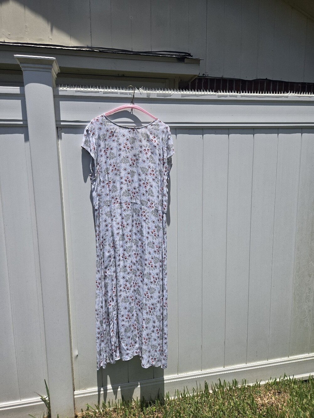 LOFT Cream Floral Maxi Dress